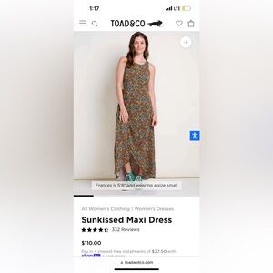 Toad & Co Sunkist Dress 🐸